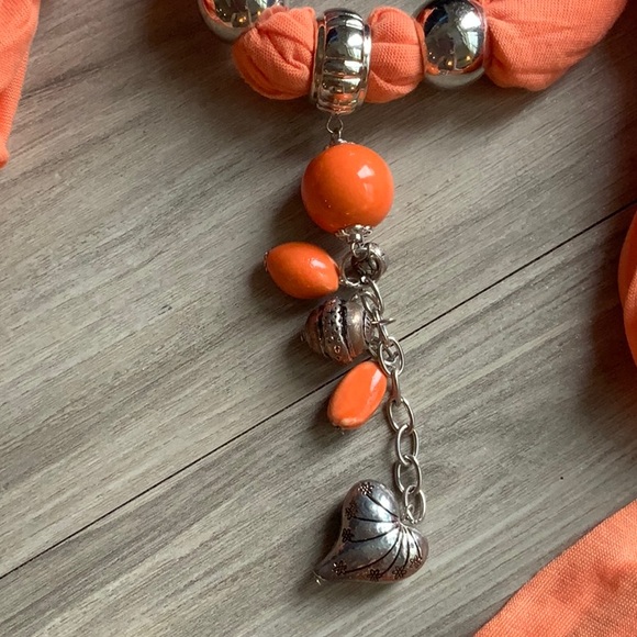 🧡 NWT Scarf and Neck Wrap Necklace. Such a fun accent. - Picture 5 of 8